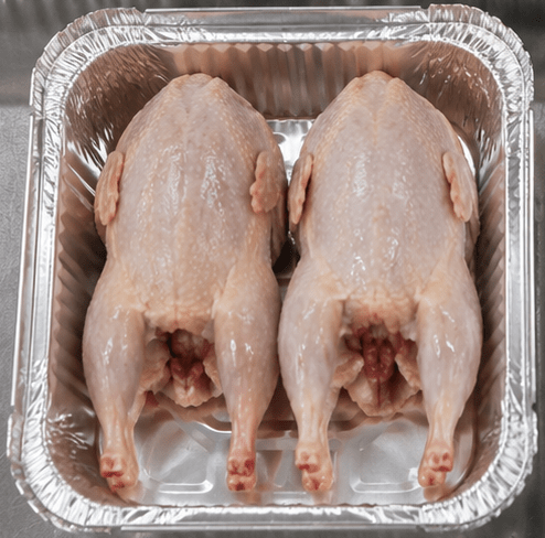 Barquette de 2 Cailles Complètes (Taille Normale)