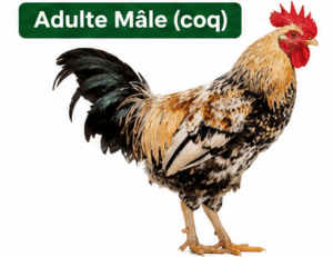 Coq Goliath Adulte Reproducteur - Race Locale Améliorée