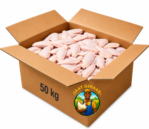 Caisse d'Ailes de Poulet 50 kg - Vente en Gros