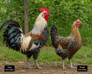 Poulet Local Amélioré SASSO Rainbow Vivant - Vente au Poids